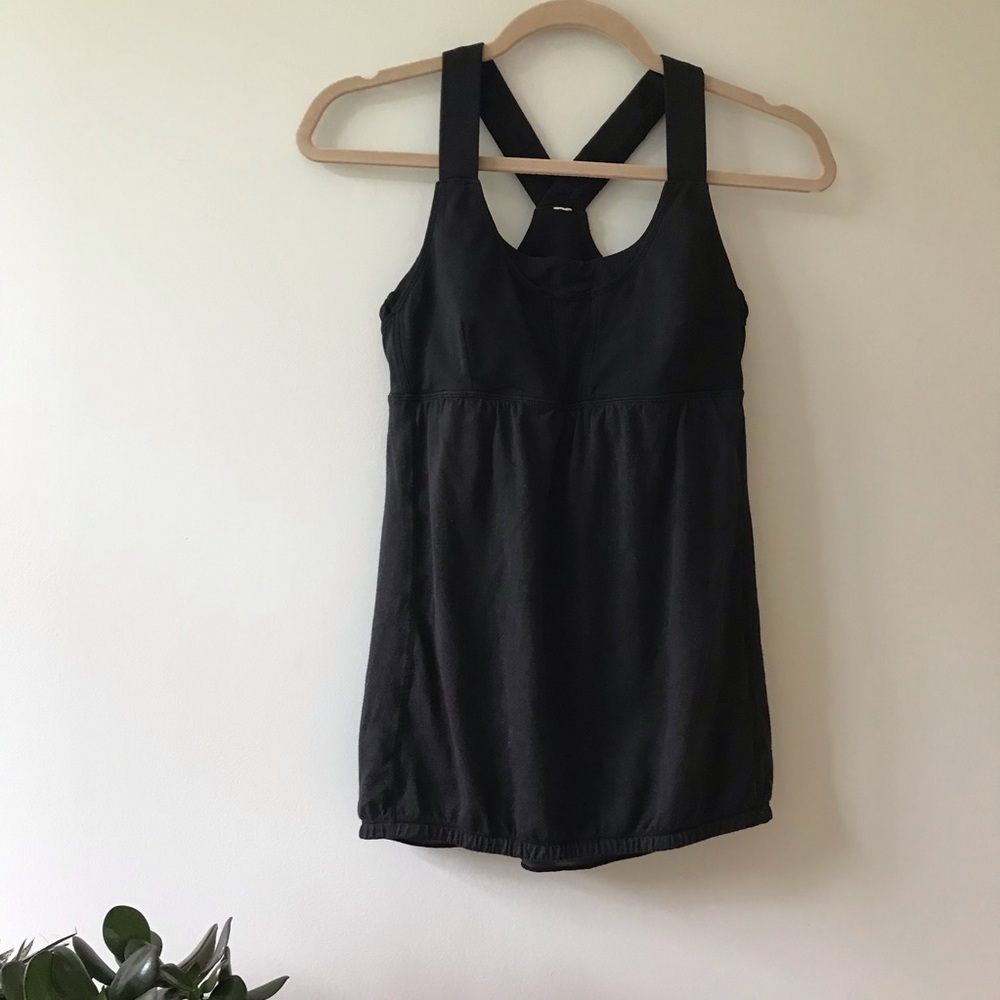 EUC Lululemon Black Bra Tank Sz8​​​​​​